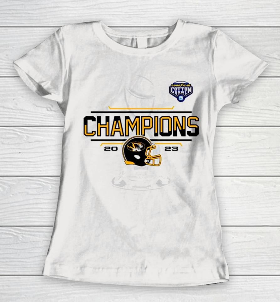 Missouri Tigers 2023 Cotton Bowl Champions Locker Room Women T-Shirt