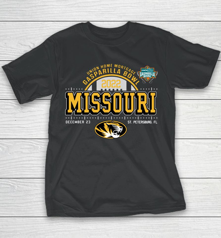 Missouri Tigers Black Gasparilla Bowl Bound Rallyhouse Youth T-Shirt