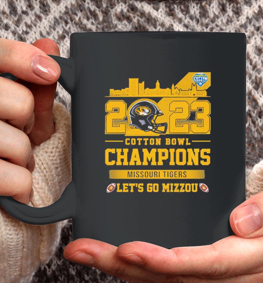 Missouri Tigers Football 2023 Cotton Bowl Champions Let’s Go Mizzou Helmet Coffee Mug