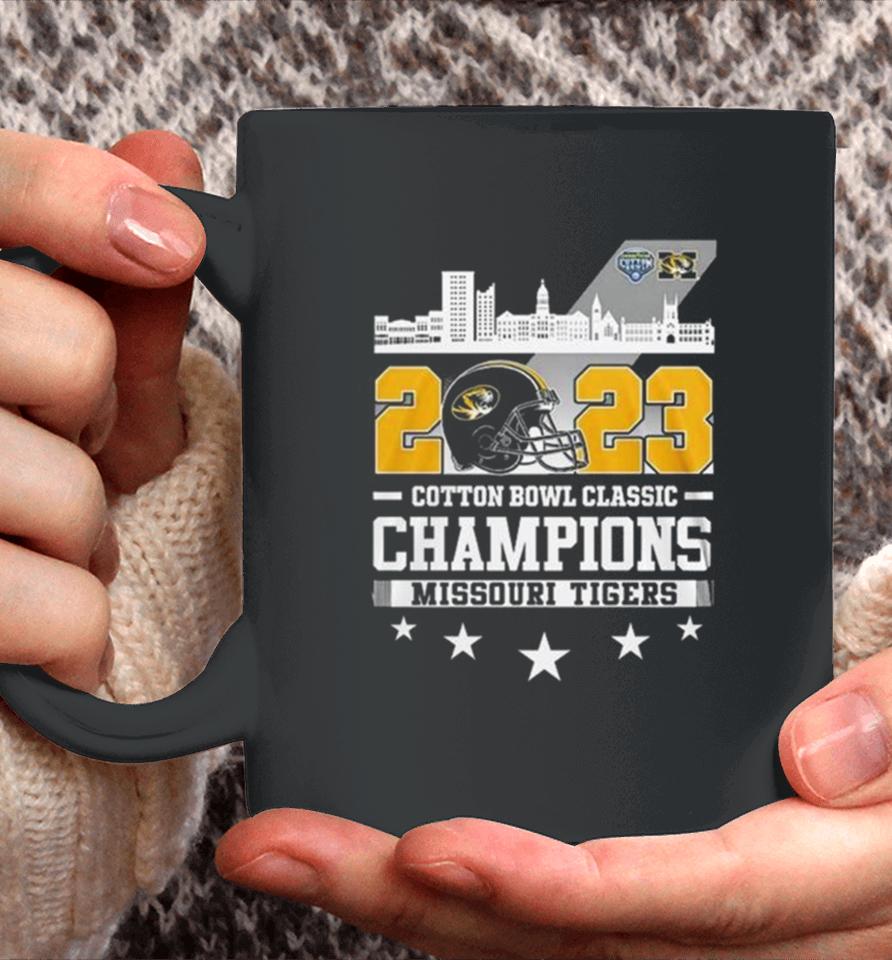 Missouri Tigers Skyline 2023 Cotton Bowl Classic Champions Coffee Mug