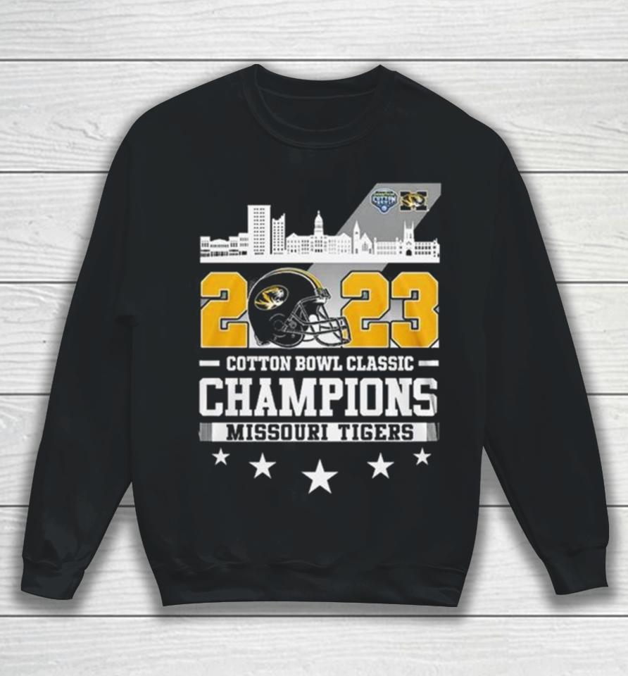 Missouri Tigers Skyline 2023 Cotton Bowl Classic Champions Sweatshirt