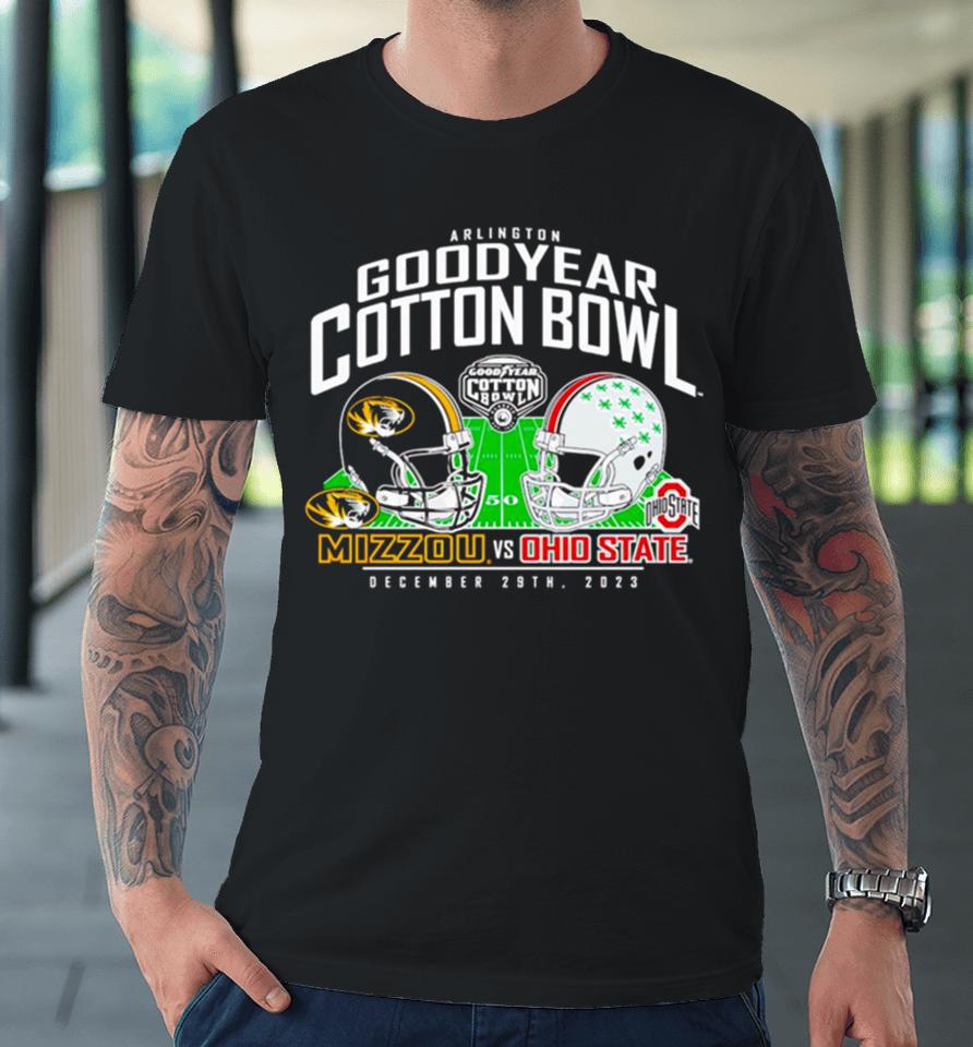 Missouri Tigers Vs. Ohio State Buckeyes 2023 Cotton Bowl Matchup Premium T-Shirt