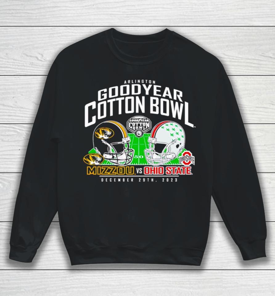 Missouri Tigers Vs. Ohio State Buckeyes 2023 Cotton Bowl Matchup Sweatshirt