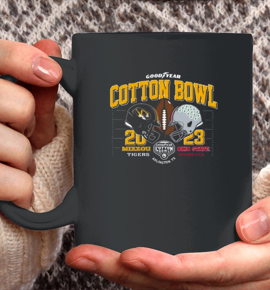 Missouri Tigers Vs Ohio State Buckeyes 2023 Goodyear Cotton Bowl Arlington Tx Coffee Mug