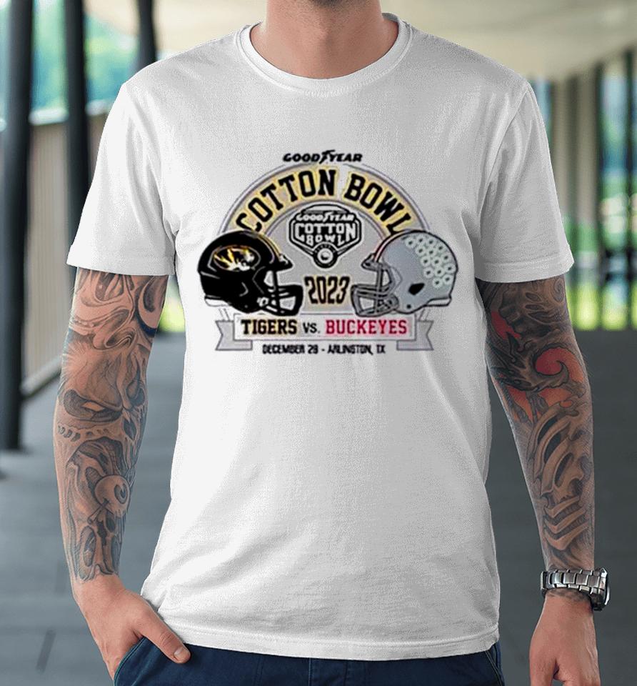 Missouri Tigers Vs Ohio State Buckeyes Cotton Bowl Bound 2023 Premium T-Shirt
