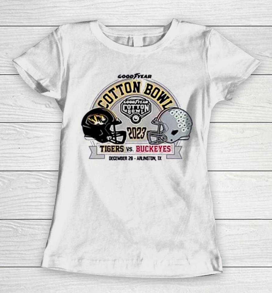 Missouri Tigers Vs Ohio State Buckeyes Cotton Bowl Bound 2023 Women T-Shirt