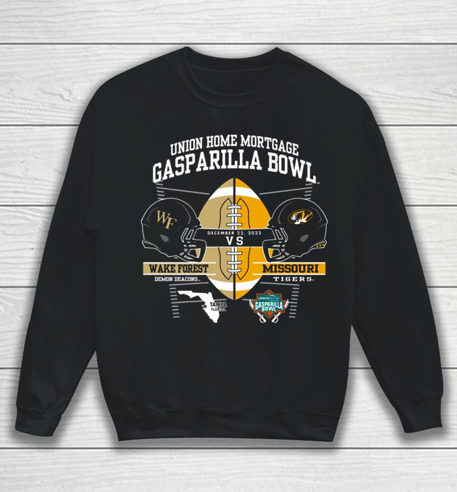 Missouri Tigers Vs Wake Forest Demon Deacons 2022 Gasparilla Bowl Matchup Sweatshirt
