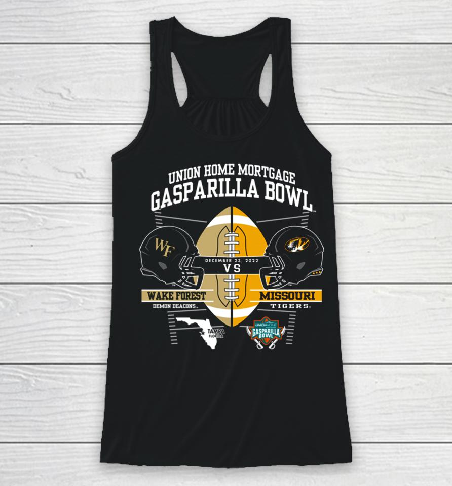 Missouri Tigers Vs Wake Forest Football 2022 Gasparilla Bowl Matchup Racerback Tank