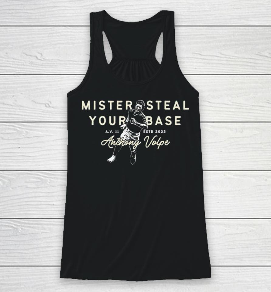 Mister Steal Your Base Anthony Volpe Racerback Tank