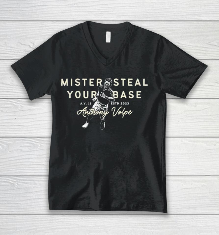 Mister Steal Your Base Anthony Volpe Unisex V-Neck T-Shirt