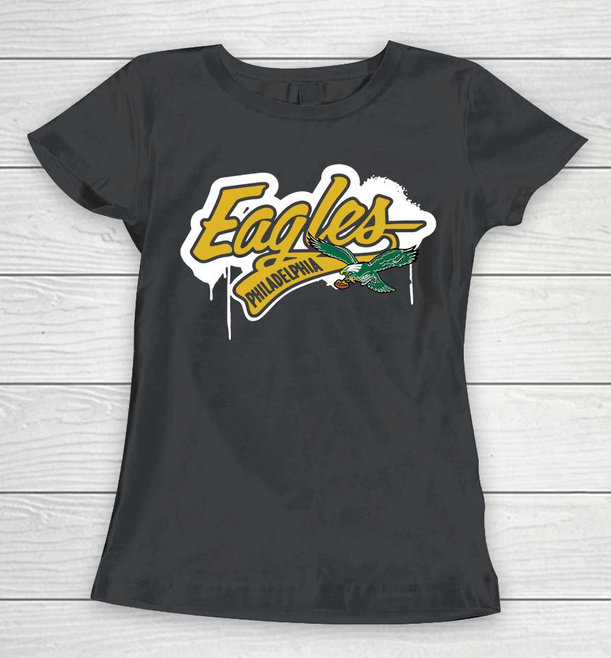 Mitchell Philadelphia Eagles Light Up Green Women T-Shirt