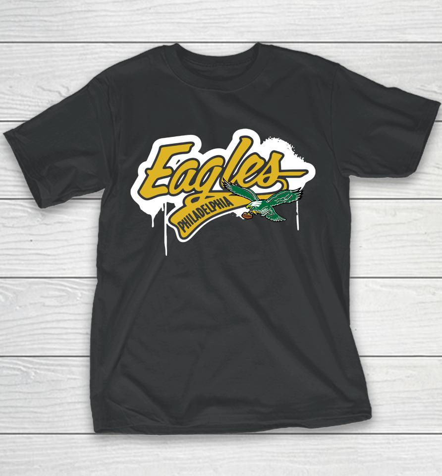 Mitchell Philadelphia Eagles Light Up Green Youth T-Shirt