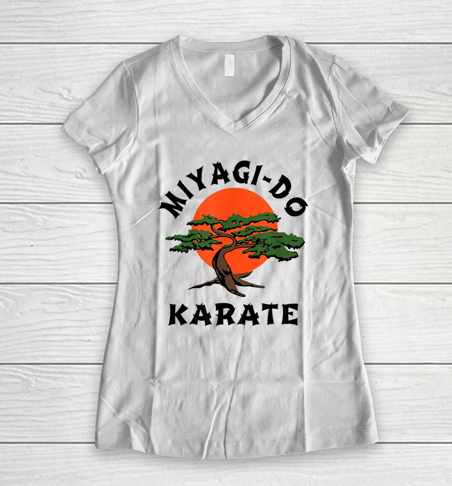Miyagi Do Karate Women V-Neck T-Shirt