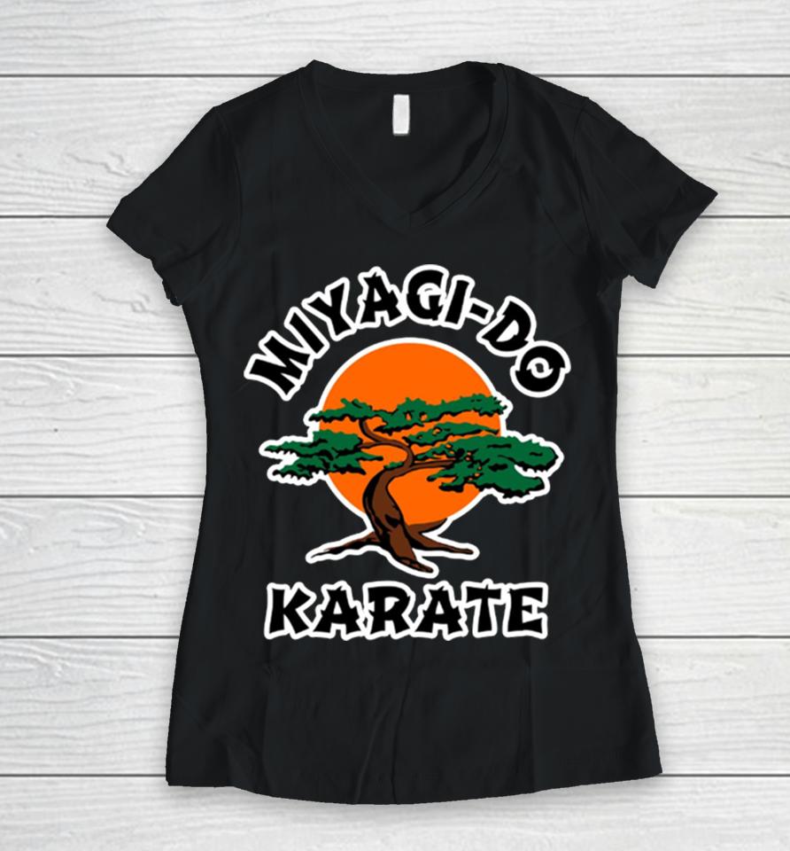 Miyagi Do Karate Women V-Neck T-Shirt