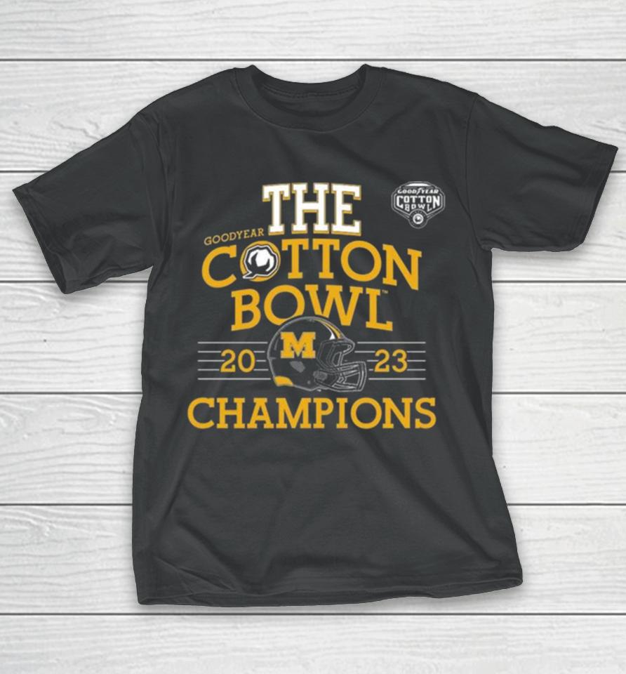 Mizzou Tigers The Goodyear Cotton Bowl 2023 Champions Helmet T-Shirt