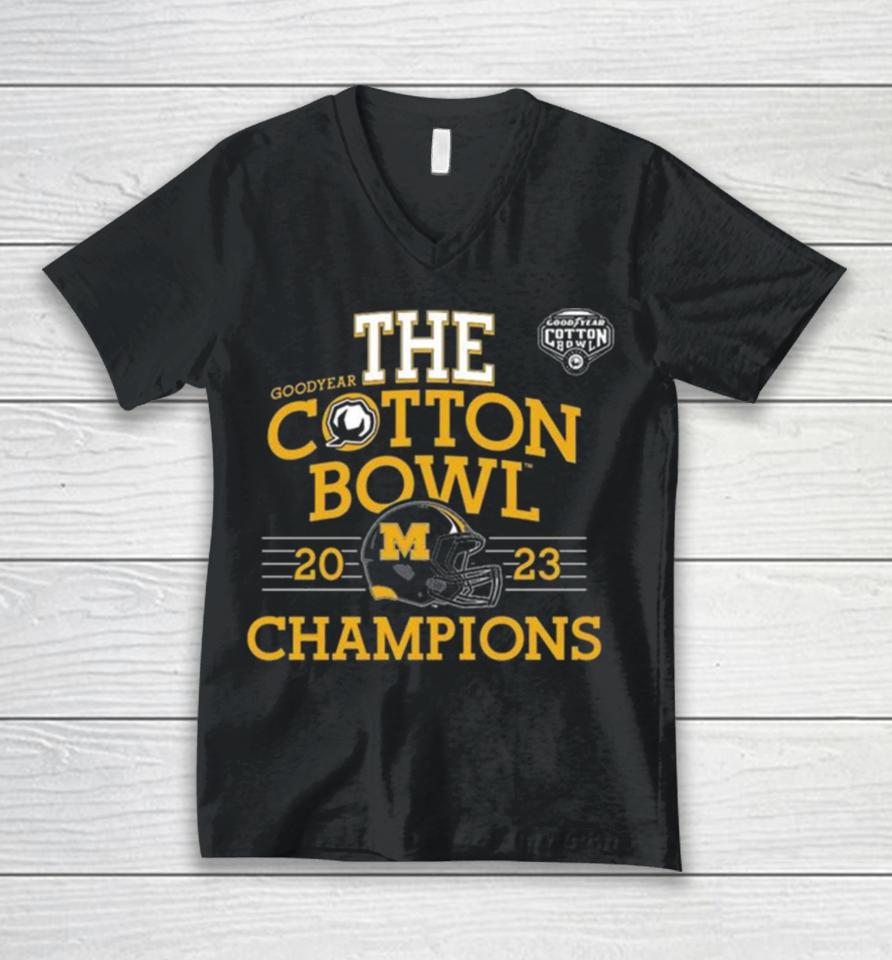 Mizzou Tigers The Goodyear Cotton Bowl 2023 Champions Helmet Unisex V-Neck T-Shirt
