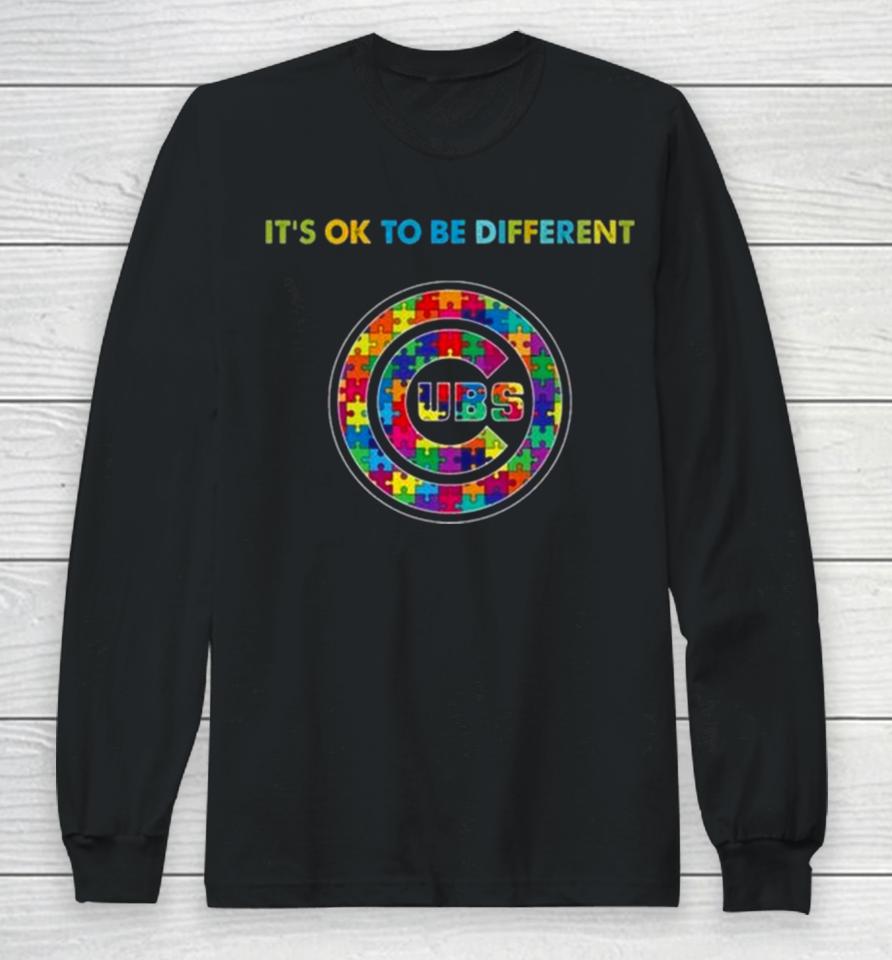 Mlb 2023 Chicago Cubs Autism It’s Ok To Be Different Long Sleeve T-Shirt