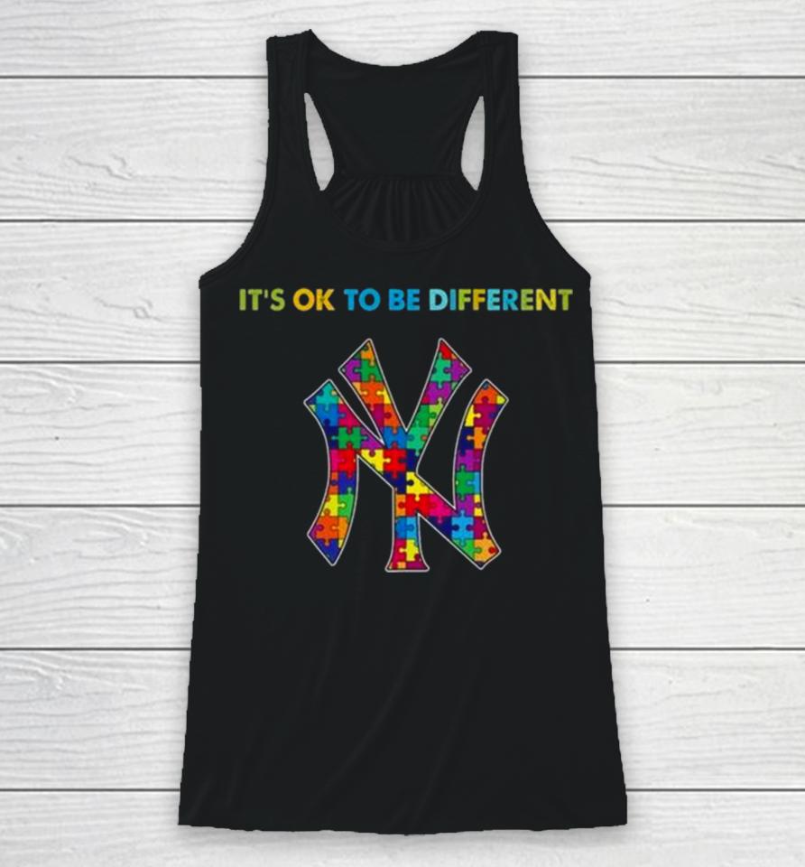 Mlb 2023 New York Yankees Autism It’s Ok To Be Different Racerback Tank