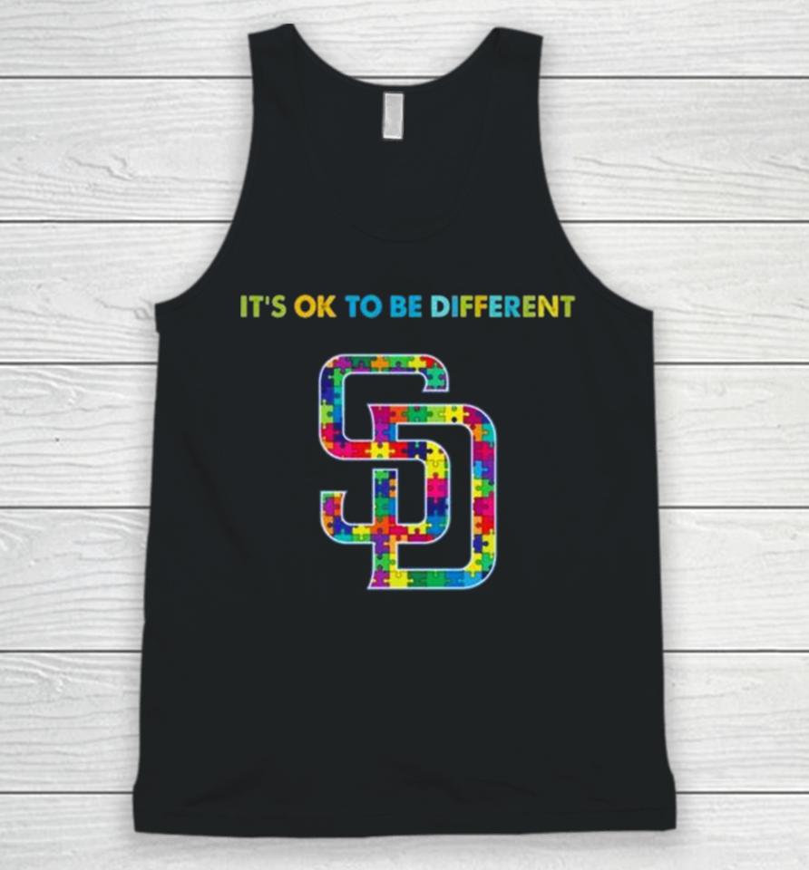 Mlb 2023 San Diego Padres Autism It’s Ok To Be Different Unisex Tank Top