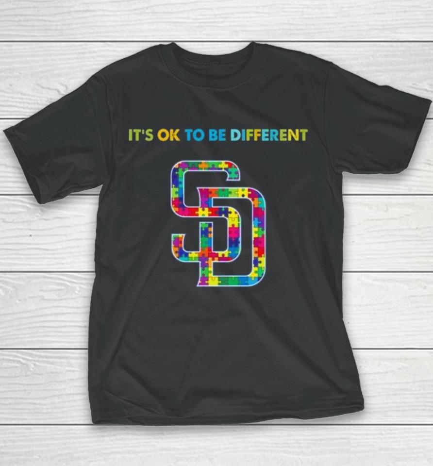 Mlb 2023 San Diego Padres Autism It’s Ok To Be Different Youth T-Shirt