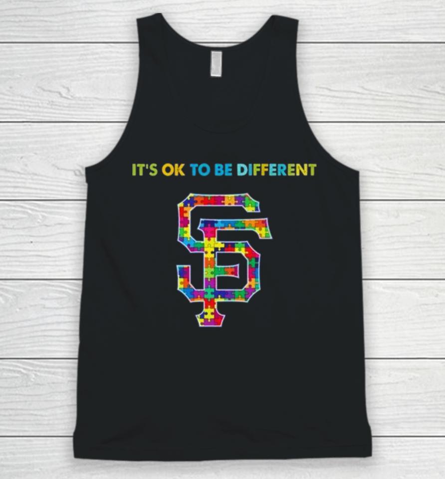 Mlb 2023 San Francisco Giants Autism It’s Ok To Be Different Unisex Tank Top