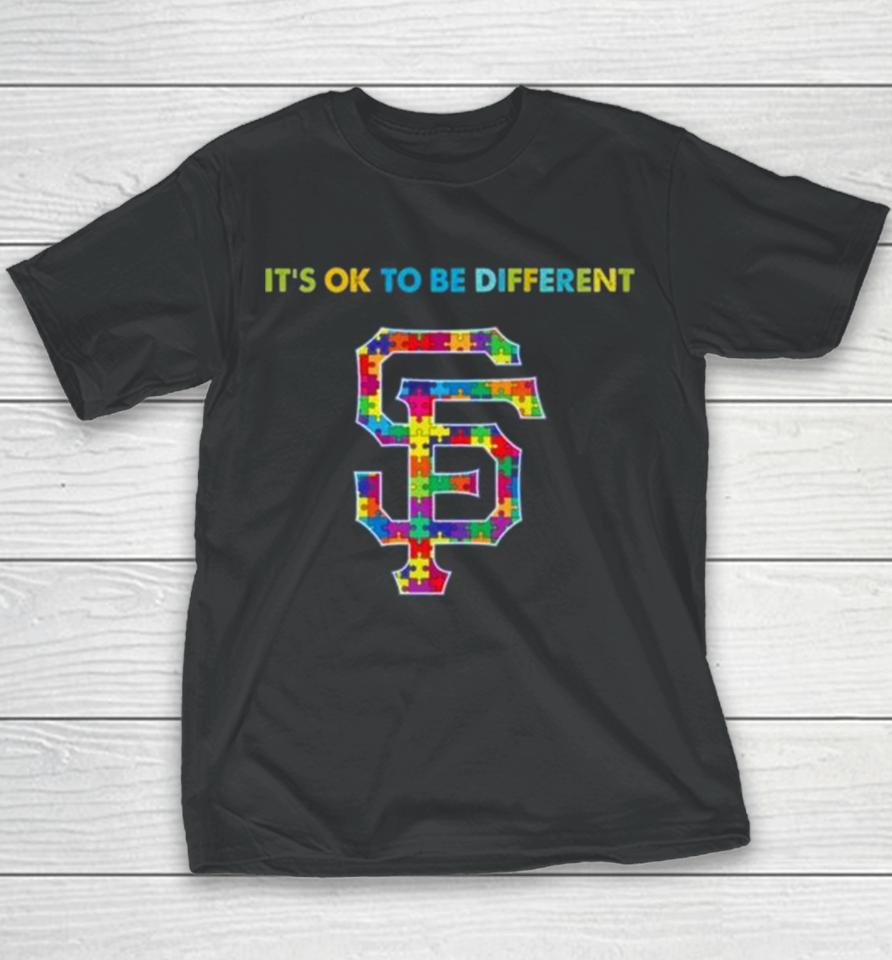 Mlb 2023 San Francisco Giants Autism It’s Ok To Be Different Youth T-Shirt