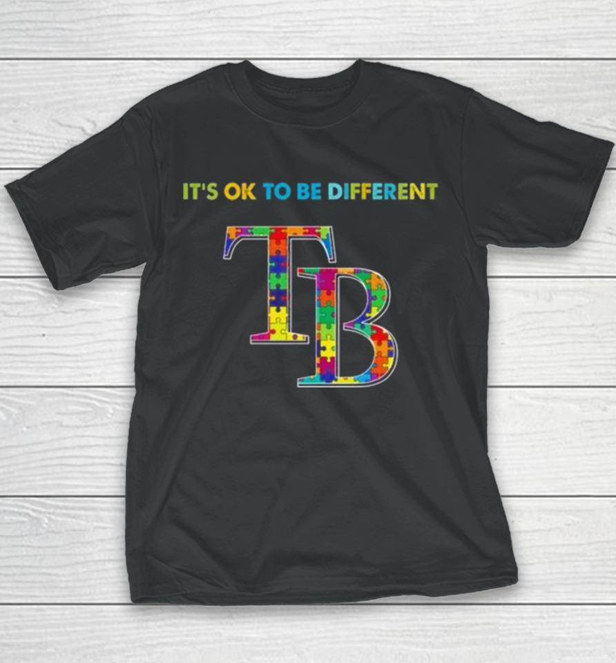 Mlb 2023 Tampa Bay Rays Autism It’s Ok To Be Different Youth T-Shirt
