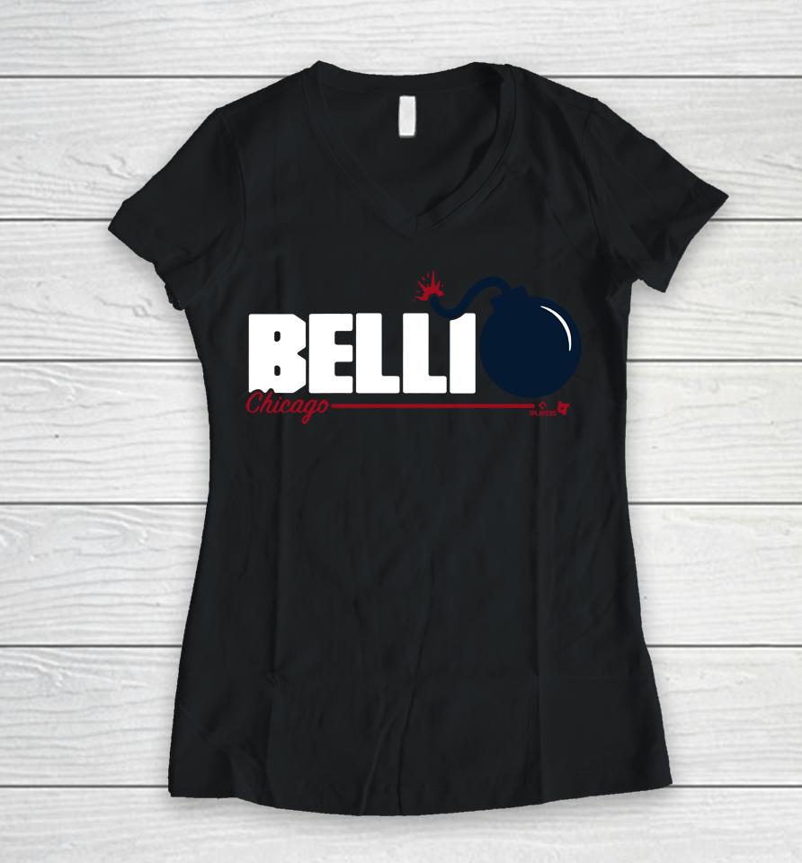 Mlb Chicago Cubs Cody Bellinger Belli-Bomb Women V-Neck T-Shirt