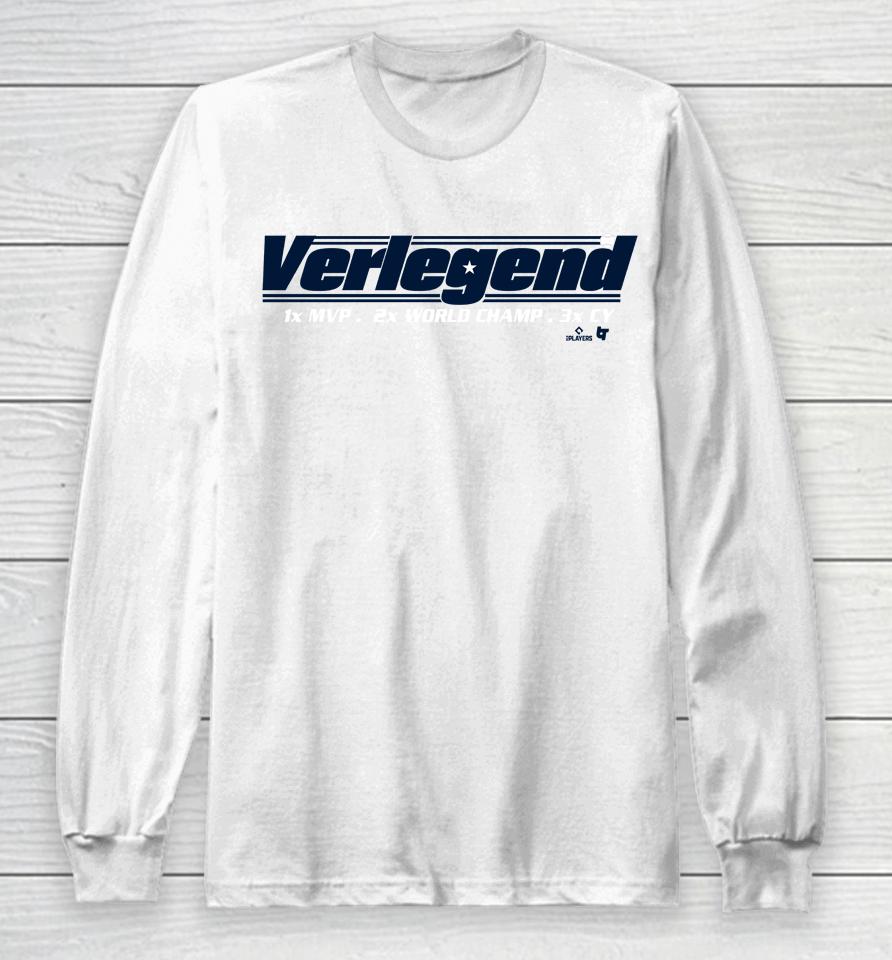 Mlb Houston Astros Justin Verlander Verlegend Long Sleeve T-Shirt