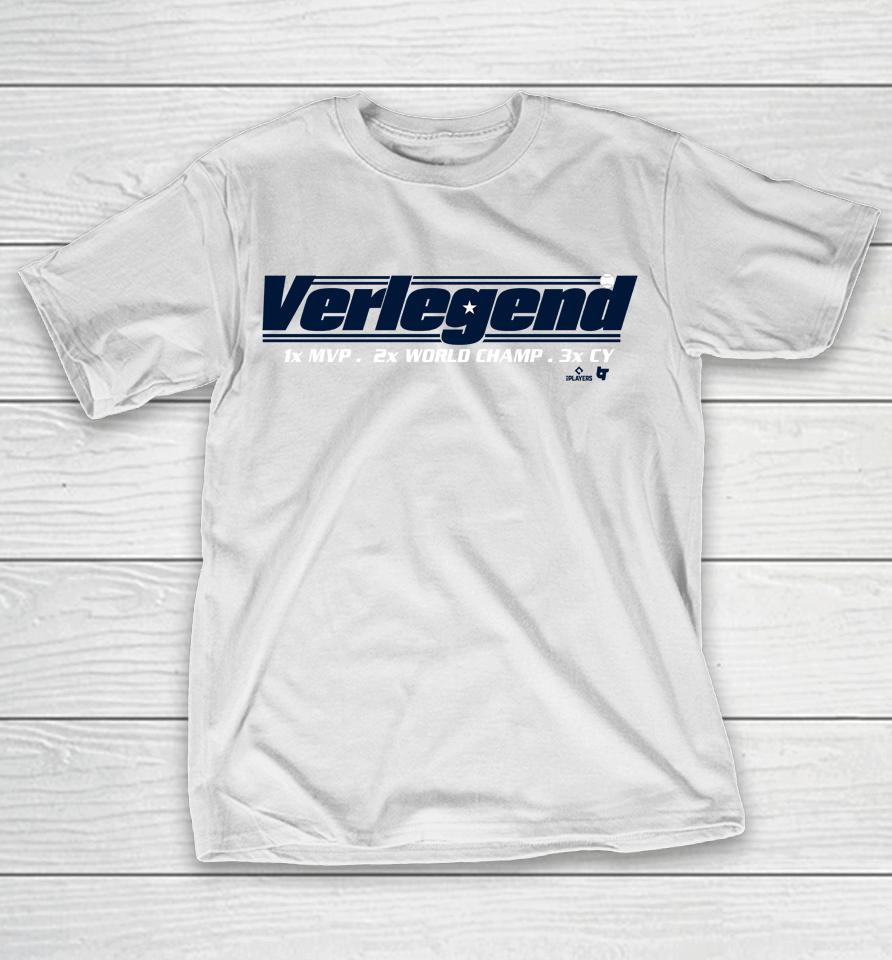 Mlb Houston Astros Justin Verlander Verlegend T-Shirt