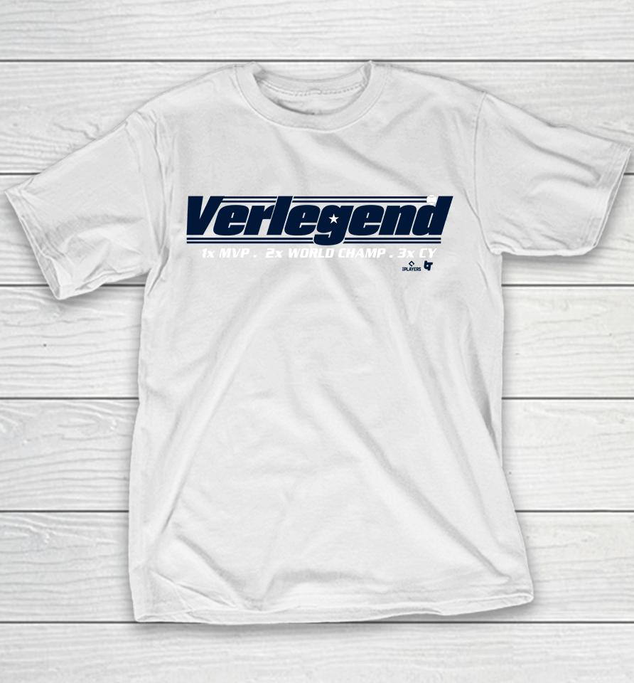 Mlb Houston Astros Justin Verlander Verlegend Youth T-Shirt