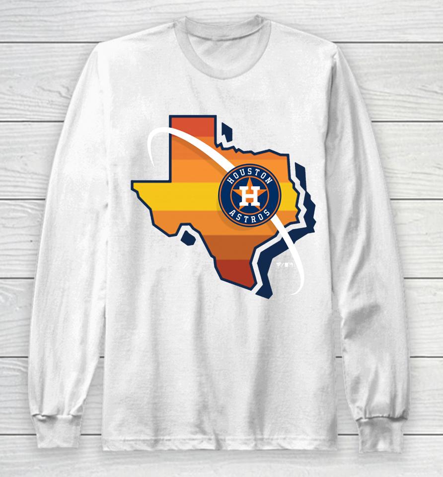 Mlb Men's Houston Astros Orange Hometown Long Sleeve T-Shirt