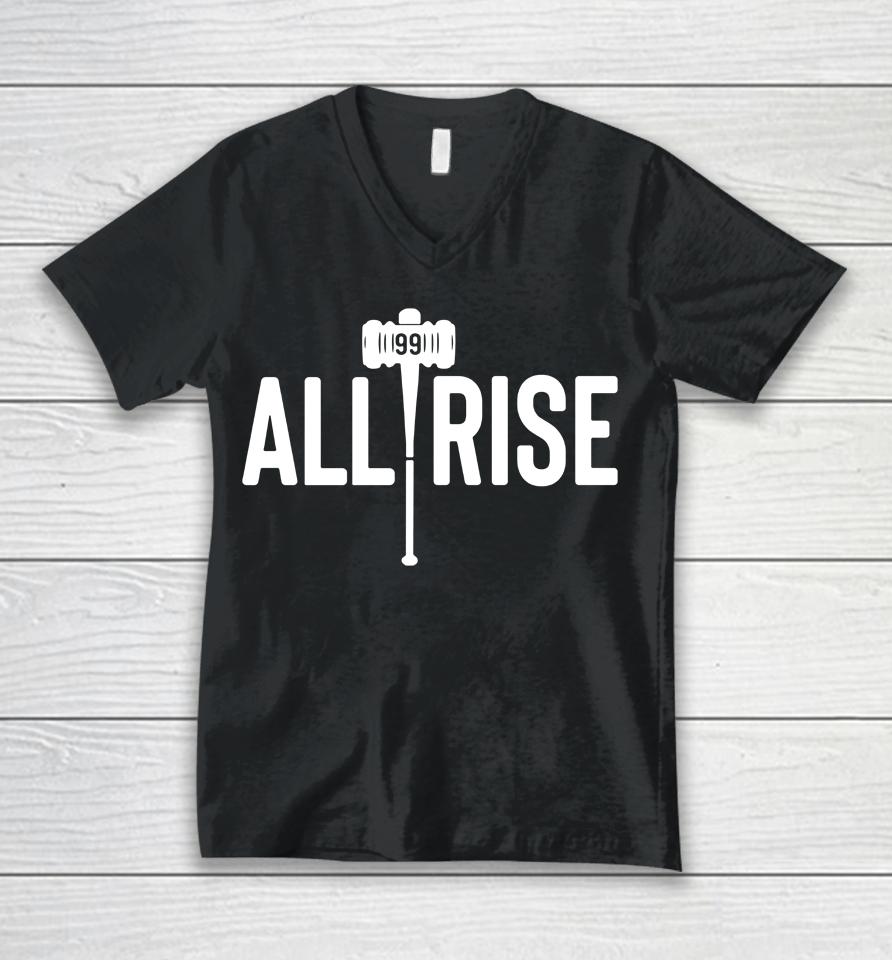 Mlb New York Baseball Aaron Judge All Rise Unisex V-Neck T-Shirt