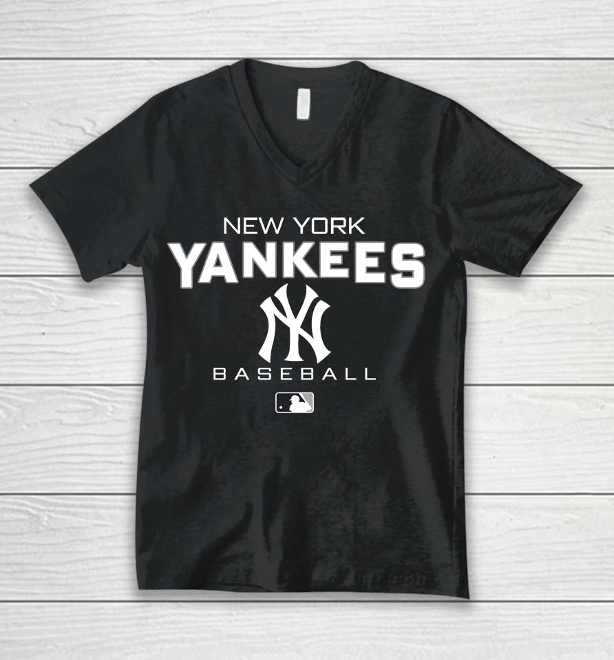 Mlb New York Yankees Baseball Logo Unisex V-Neck T-Shirt
