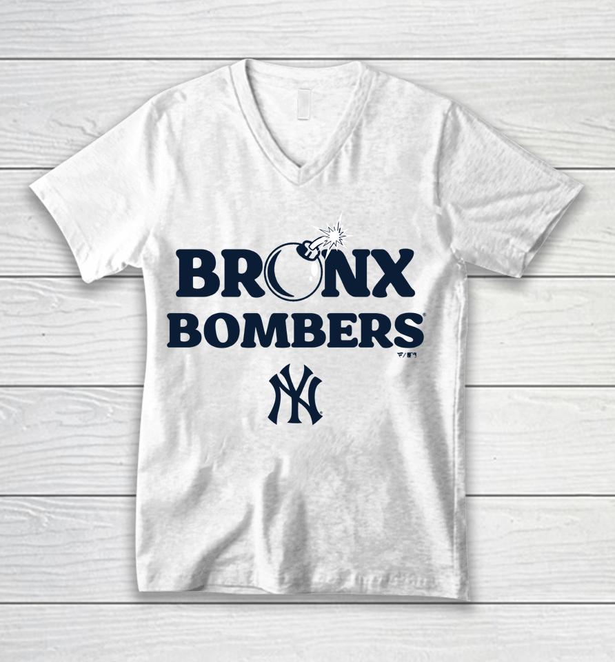 Mlb New York Yankees Fanatics Branded Bronx Bombers Unisex V-Neck T-Shirt