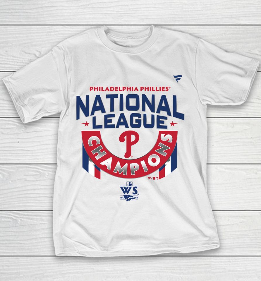 Mlb Philadelphi Phillies Fanatics Branded White 2022 National League Champions Youth T-Shirt