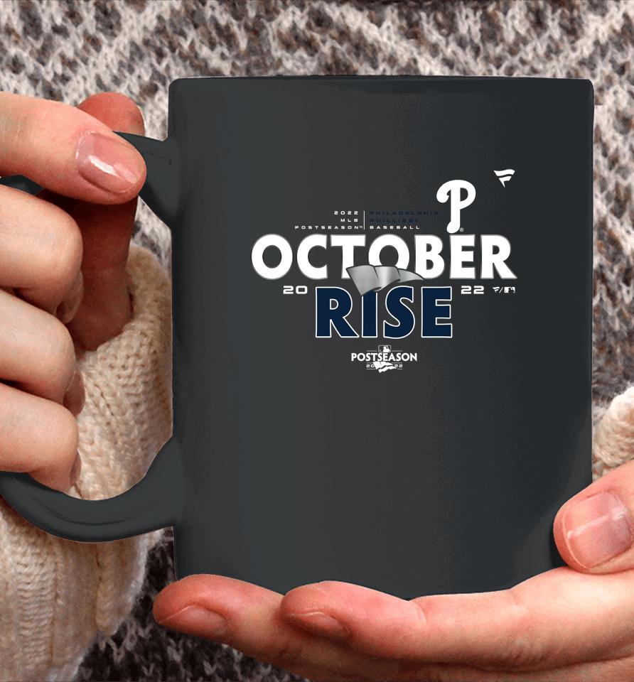 Mlb Philadelphia Phillies 2022 Clinched Postseason October Rise Ring The Bell Coffee Mug