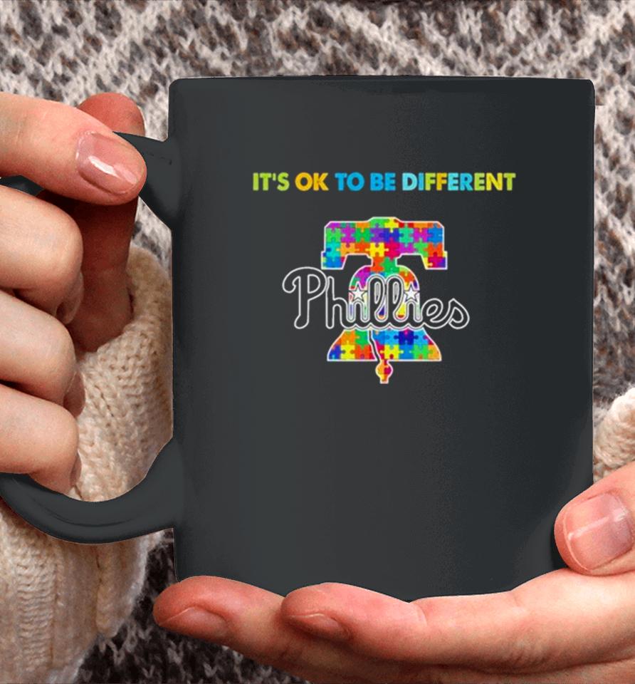 Mlb Philadelphia Phillies It’s Ok To Be Different Autism Coffee Mug