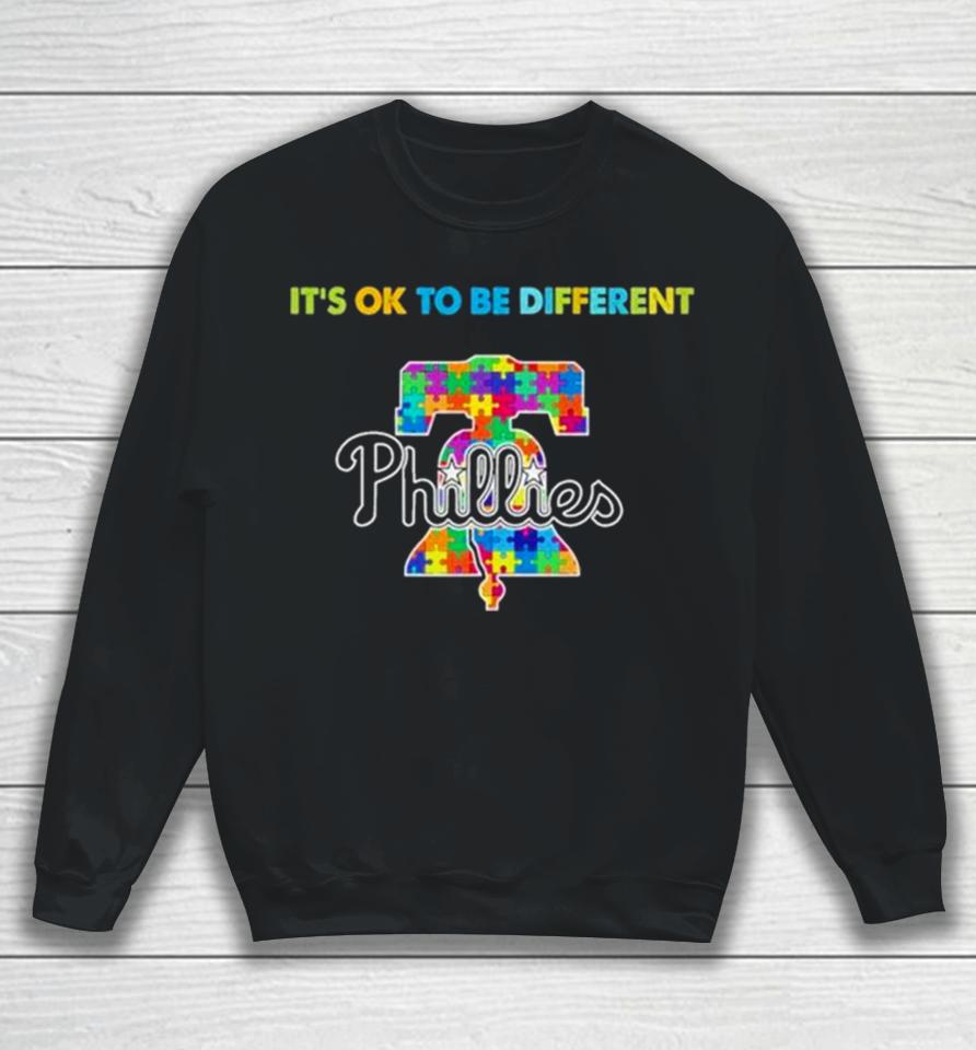 Mlb Philadelphia Phillies It’s Ok To Be Different Autism Sweatshirt