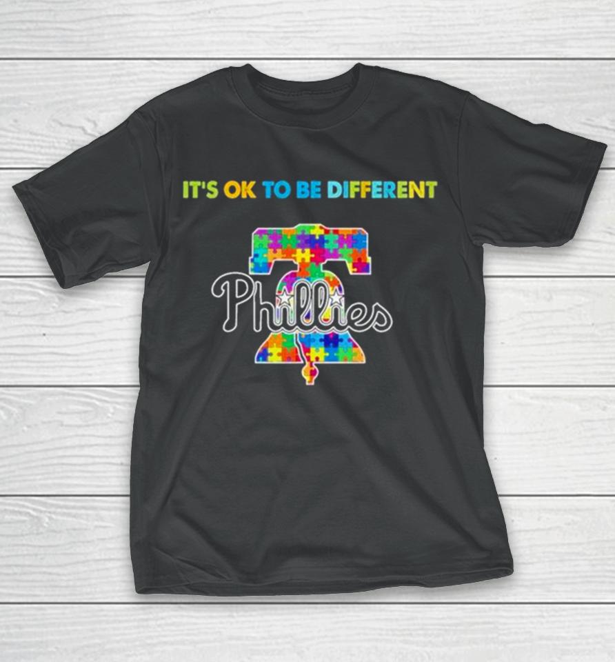 Mlb Philadelphia Phillies It’s Ok To Be Different Autism T-Shirt