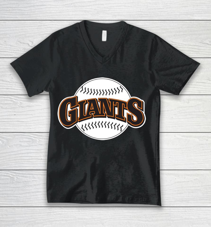Mlb San Francisco Giants Fanatics Black Cooperstown Collection Unisex V-Neck T-Shirt