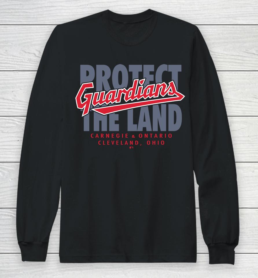 Mlb Shop Men's Cleveland Guardians Protect The Land Long Sleeve T-Shirt