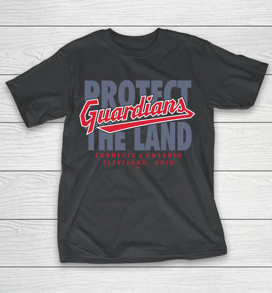 Mlb Shop Men's Cleveland Guardians Protect The Land T-Shirt