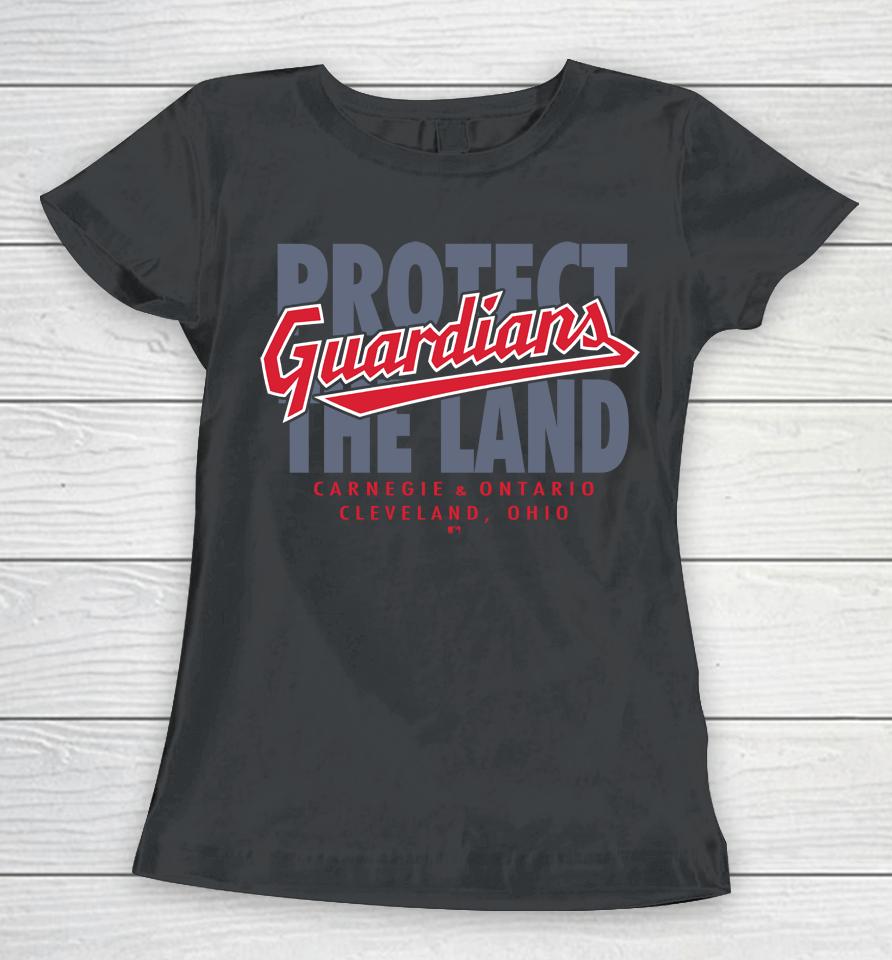 Mlb Shop Men's Cleveland Guardians Protect The Land Women T-Shirt