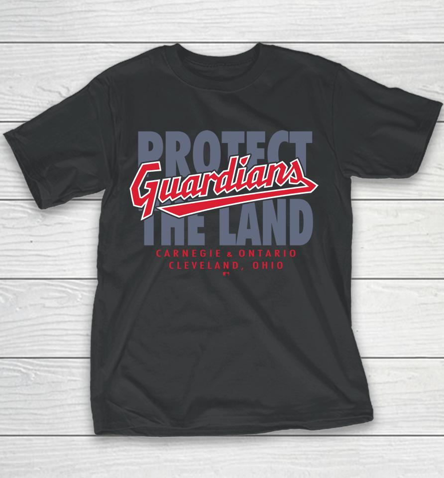 Mlb Shop Men's Cleveland Guardians Protect The Land Youth T-Shirt
