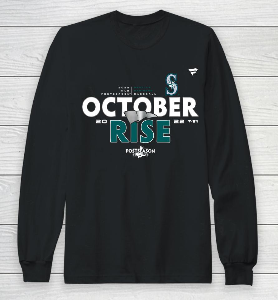 Mlb Shop October Rise Seattle Mariners Fanatics Branded 2022 Postseason Locker Room Long Sleeve T-Shirt