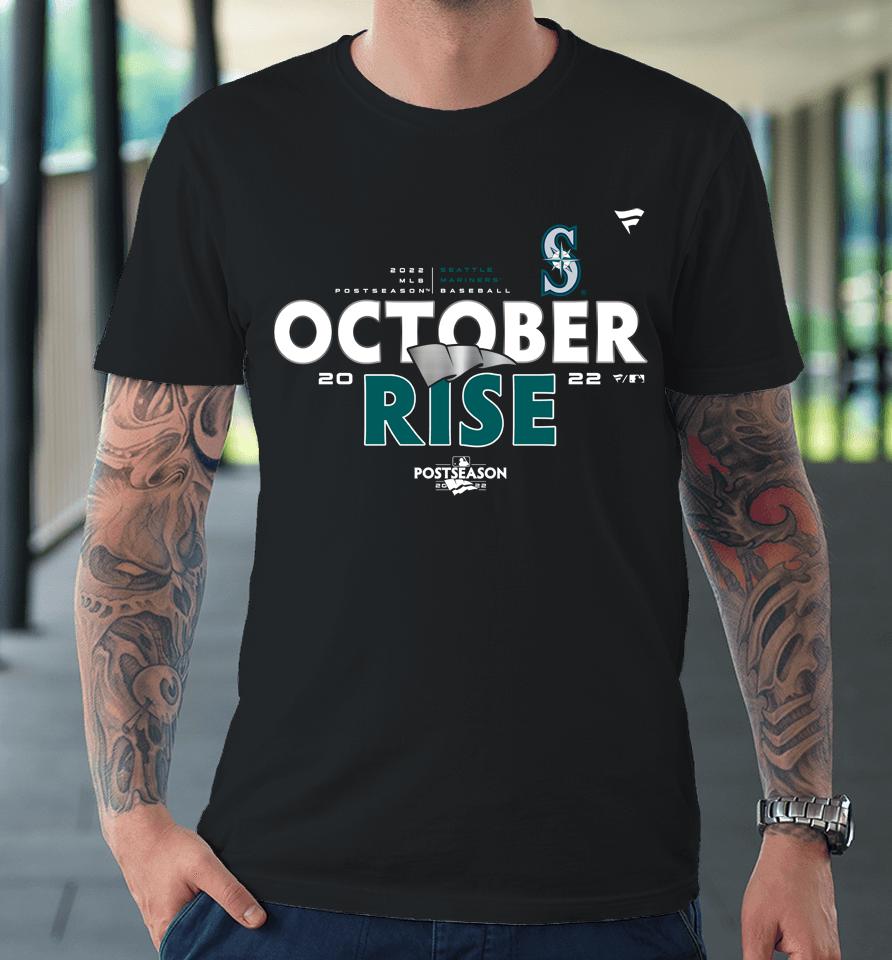 Mlb Shop October Rise Seattle Mariners Fanatics Branded 2022 Postseason Locker Room Premium T-Shirt