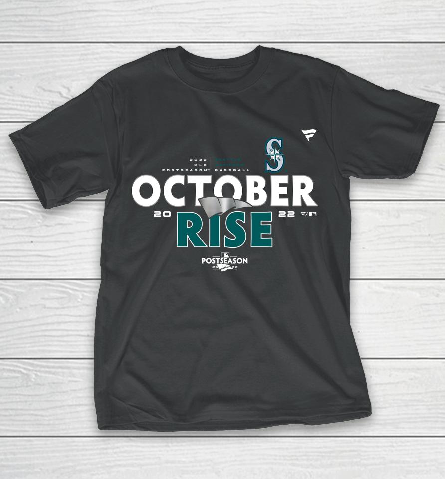 Mlb Shop October Rise Seattle Mariners Fanatics Branded 2022 Postseason Locker Room T-Shirt
