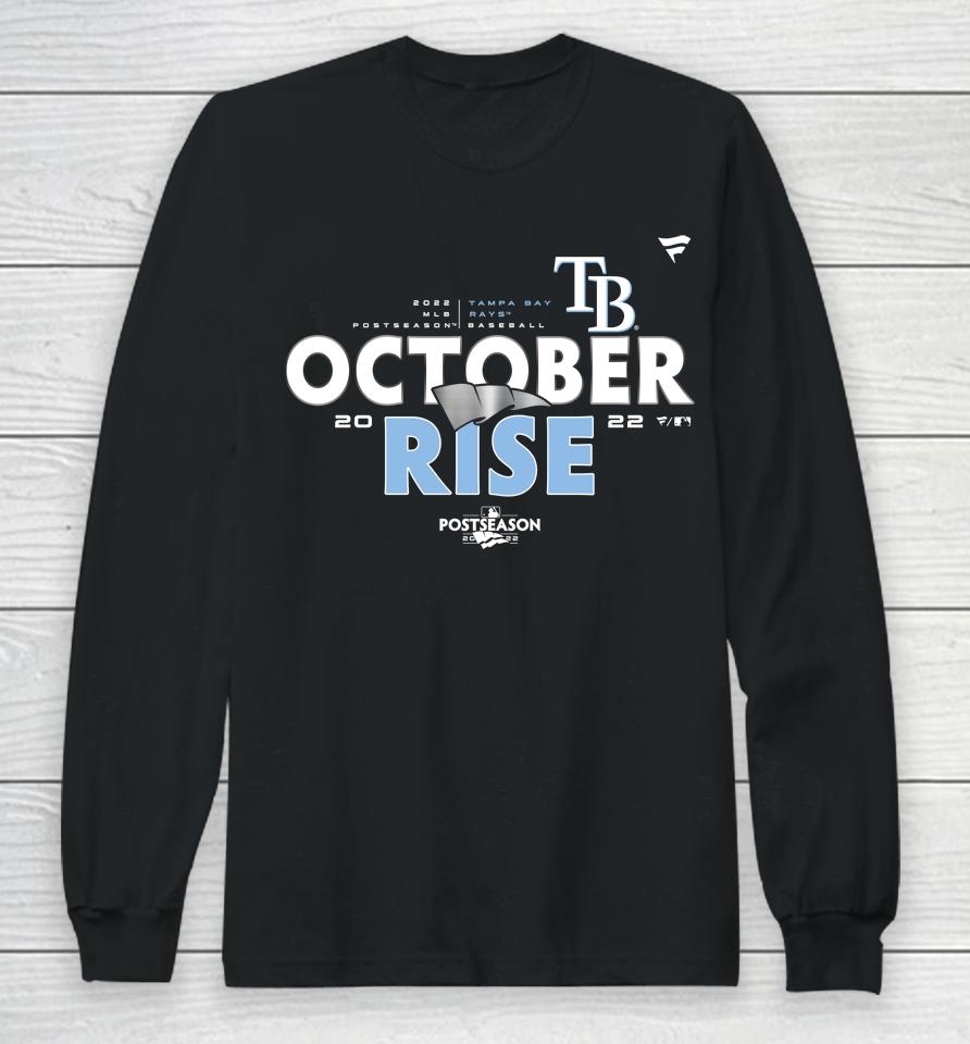 Mlb Shop October Rise Tampa Bay Rays Fanatics Branded 2022 Postseason Locker Room Long Sleeve T-Shirt