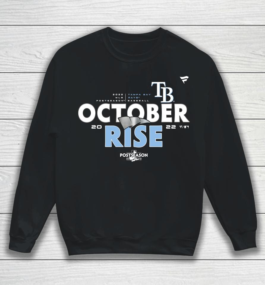 Mlb Shop October Rise Tampa Bay Rays Fanatics Branded 2022 Postseason Locker Room Sweatshirt